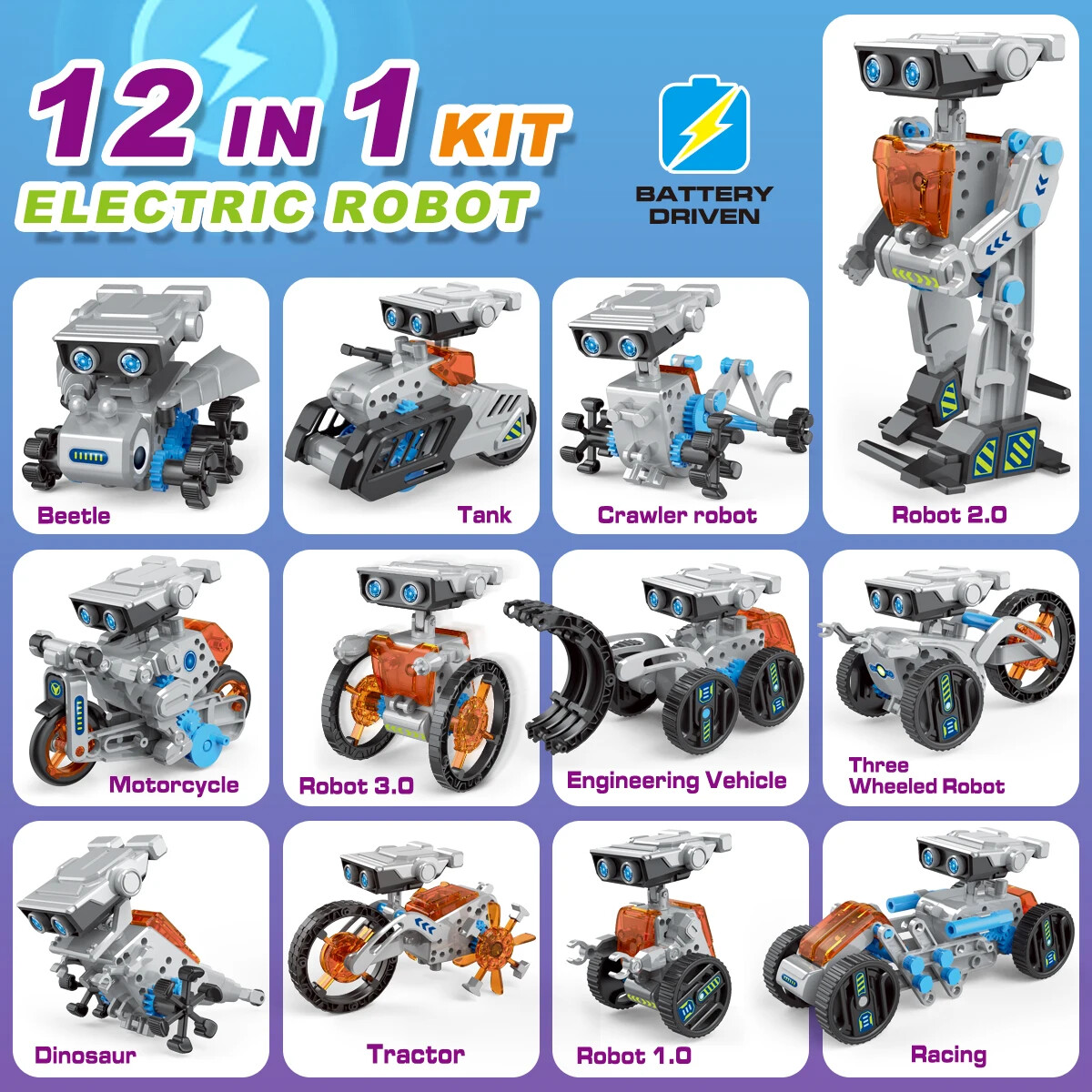 STEM 12-in-1 Education Solar R - Stem Solar Robot Kit For Kids 评论和价格
