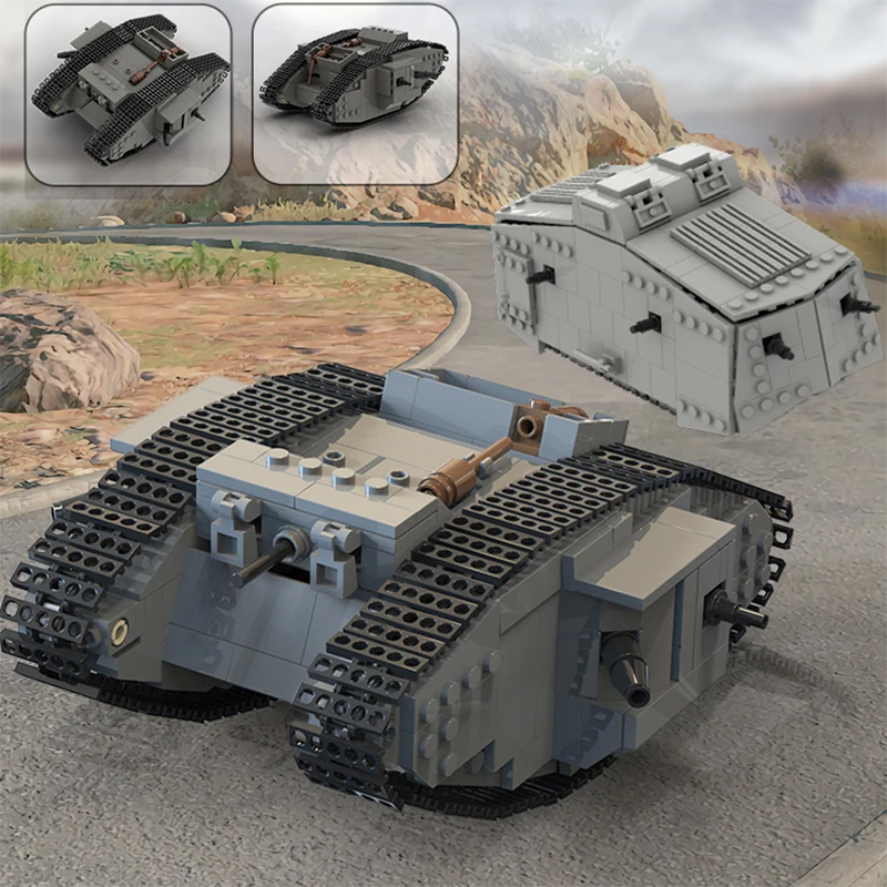 MOC WW1 Germany Military A7V C - Lego Compatible Military Tank 评论和价格